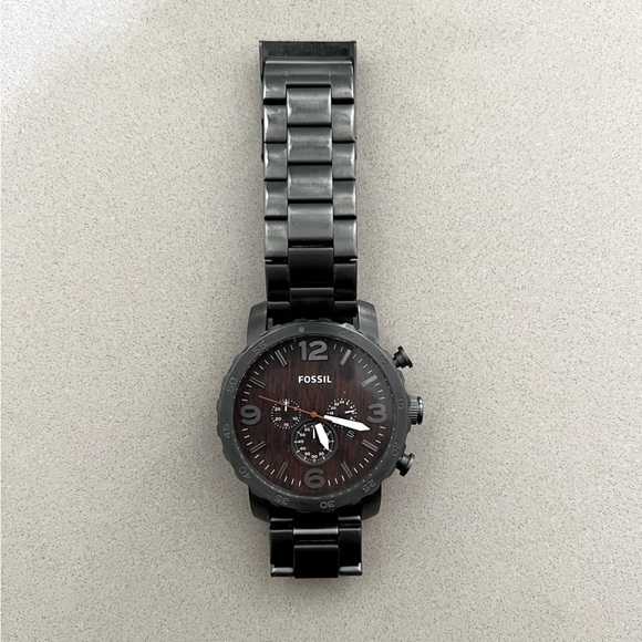 Fossil Other - Fossil Nate Chronograph Black Stainless Steel Watch Military inspired style